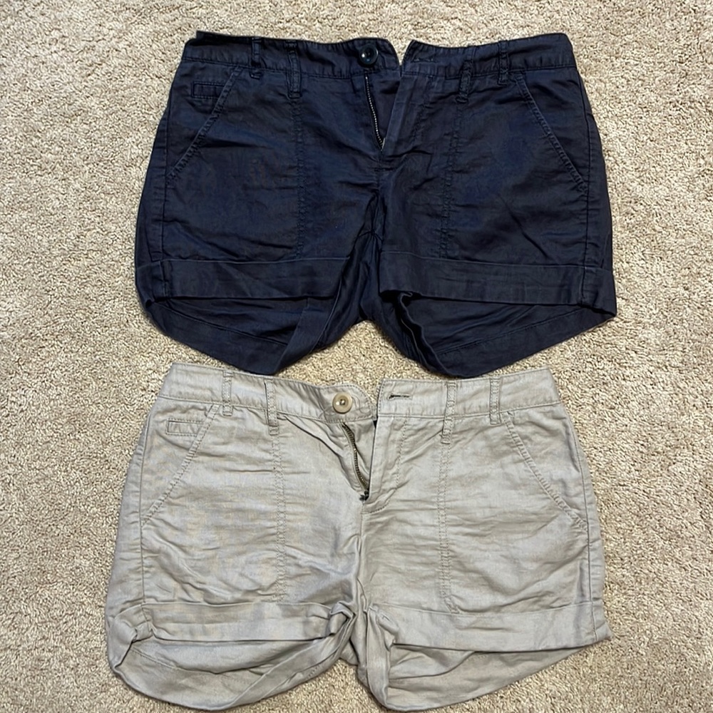 Gap Navy and Tan/Beige Shorts Size 0